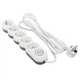 Удлинитель сетевой 5 розеток 3 метра 2E Plus Power Extension 5 Type F 3m 10A White-Grey - изображение 1