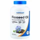 Лляна олія омега 3 жирна альфа ліноленова кислота Flaxseed Oil Nutricost 1200 мг 120 капсул - изображение 1
