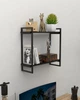 Настенная полка в стиле лофт EcoLoft Міртен DSP-1464-5 Черный - изображение 4