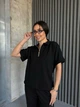 Жіночий прогулянковий костюм (футболка+штани) Uaclothes 42 Чорний (like38124-185561360) - изображение 5