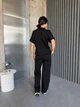 Жіночий прогулянковий костюм (футболка+штани) Uaclothes 42 Чорний (like38124-185561360) - изображение 7