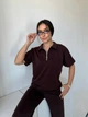 Жіночий прогулянковий костюм (футболка+штани) Uaclothes 42 Коричневий (like38123-185551360) - изображение 4