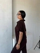 Жіночий прогулянковий костюм (футболка+штани) Uaclothes 42 Коричневий (like38123-185551360) - изображение 6