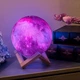 Світильник 3D нічник Місяць 15 см RGB з пультом дистанційного керування USB - зображення 1