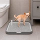 Закритий туалет зі стовпчиком Taotaopets 222221 Gray для собак цуценят дрібних порід - зображення 2