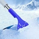 Щітка-скребок для авто BRUSH A-032 двостороння 60 см для очищення скла від снігу та льоду синя з ергономічною ручкою для зимового догляду - зображення 2