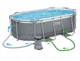 Каркасный овальный большой бассейн Bestway 305x200x84 см с насосом и ПВХ чашей для детей и взрослых для дома и дачи - изображение 2