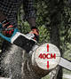 Аккумуляторная цепная пила Electric SAW 16 дюймов + 2 аккумулятора мощная электропила BLUE - изображение 2