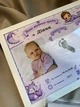 Метрика в рамці А4+2 штампи для відбитків дитячих ручок та ніжок малюка - изображение 3