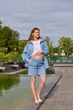 Льняные шорты для беременных Cancun L/XL Lullababe светлый деним - изображение 2