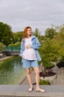 Льняные шорты для беременных Cancun 4XL/5XL Lullababe светлый деним - изображение 3