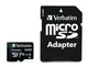 Карта пам'яті microSD 64Gb Verbatim Premium Class 10 UHS-I V10 U1 + адаптер SD (44084) - зображення 1