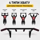 Турнік настінний SAB наддверний з 4 ручками, для підтягувань широкий і вузький хват, до 200 кг, домашній тренажер - зображення 5