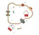 Дерев'яна дитяча залізниця Playtive Farm Train Set "Ферма" 56 деталей на батарейках (довжина треку 3.1 м) - зображення 6