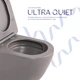 Унітаз підвісний Qtap Robin Ultra Quiet 520×365×340 мм, Stone grey, з сидінням Slim Duroplast / Soft-close / Quick Release QTROB26SG48996 - зображення 5