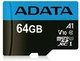 Карта пам'яті microSD 64Gb ADATA Premier class 10 UHS-I A1 + адаптер SD (AUSDX64GUICL10A1-RA1) - зображення 2