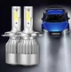 Светодиодные LED лампы C6-H4 2 шт для ближнего-дальнего света фар с вентилятором для авто комплект автомобильных лампочек белого света в рефлекторные фары - изображение 9