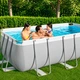 Каркасный бассейн прямоугольной формы Intex 26788 Prism Frame Pool 400x200x100 см, 6836 л, с фильтром и насосом сборный бассейн для дома, дачи и отдыха - изображение 2