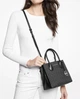 Сумка женская Michael Kors MERCER MEDIUM LOGO AND LEATHER ACCORDION CROSSBODY 35S1GM9M2B BLACK - изображение 3