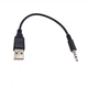 Кабель AUX USB to 4pin Audio 3.5 мм, 15 см, черный (EW853) - изображение 1