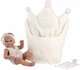 Lalka bobas winylowa Llorens Nica w białym śpiworku 40 cm (73814) - obraz 3