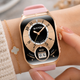 Розумний смарт годинник Smart Watch 4you VIBE екран 1.95"AMOLED метал корпус з функцією дзвінків перегляд повідомлень Gold/Pink - зображення 1