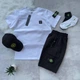 Костюм Stone Island футболка шорти кепка чорні 2 пари шкарпеток чорний XS - изображение 1