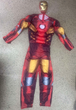 Взрослый костюм аниматора Железный Человек / Iron Man Marvel красно-золотой карнавальный комбинезон с мышцами и маской - изображение 2