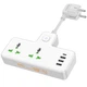 Сетевой удлинитель Hoco AC11A Voyage 2-Position Expansion Socket (1C3A) (8.5 cm) White - изображение 2