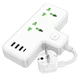 Сетевой удлинитель Hoco AC11A Voyage 2-Position Expansion Socket (1C3A) (8.5 cm) White - изображение 4