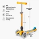 Самокат дитячий складаний MICRO Mini Deluxe Foldable LED з підсвіткою Абрикосовий - зображення 7