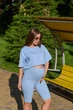 Велосипедки для беременных в рубчик Parma L Lullababe голубой - изображение 1