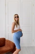 Велосипедки для беременных в рубчик Larnaka S Lullababe голубой - изображение 2