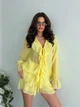 Жіночий літній костюм з воланами (блуза+шорти) Uaclothes 42 Жовтий (like38129-185611349) - изображение 4