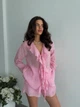 Жіночий літній костюм з воланами (блуза+шорти) Uaclothes 46 Рожевий (like38131-185631350) - изображение 5