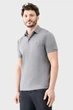 Футболка-поло AVECS сіра з трикотажу Double Face 30591/14 2XL - изображение 4