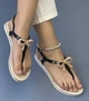 Жіночі силіконові босоніжки через палець із бантиком SP-SHOES 40 чорні - изображение 2