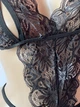 Прозоре мереживне боді з пікантними вирізами Sexy S чорний (8-97) - зображення 5
