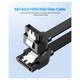 Кабель передачі даних SATA 3 Data Cable 0.5m 90° corner US217 Black Ugreen - зображення 2