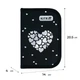 Пенал шкільний KITE 1 відділення, 2 відвороти без наповнення Black&Silver К26-622-5 - зображення 3
