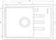 Кухонная мойка гранит GLOBUS LUX Mono 620х435 черный металлик (000021063) - изображение 4