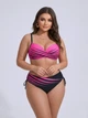 Женский купальник Sisianna 3903-3 черный-малиновый 4XL - изображение 1