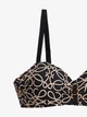 Купальник с узором верх женский GENUA G25676-K 36 Черно-бежевый shop (2000999462450) - изображение 2