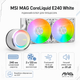 Система водяного охолодження MSI MAG CoreLiquid E240 ARGB 3000 об/хв 120 мм White - зображення 2