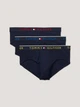 Набір чоловічих трусів-бріфів Tommy Hilfiger (7114439124665) Essential Luxe Stretch Brief 3-Pack S сині - зображення 1