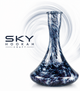 Колба Sky Hookah Craft Скай Хука Крафт для кальяна 27 см ударопрочное стекло 1.8 литра под уплотнитель черно-белая крошка - изображение 3