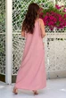 Сарафан жіночий однотонний, колір пудровий, 257R380 розмір L-XL - изображение 3