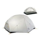 Намет туристичний 2-місний NatureHike Mongar II легкий 2.18 кг 20D nylon silicone водостійкість 4000 мм 215×135 см 2 входи 2 тамбури з footprint NH17T007-M сірий - зображення 1