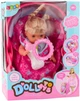 Lalka bobas LEAN Toys W nosidełku + akcesoria 30 cm (25106) - obraz 1