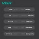 Электробритва шейвер VGR V-640S , двойное лезвие, 9000 RPM, LED дисплей - изображение 9